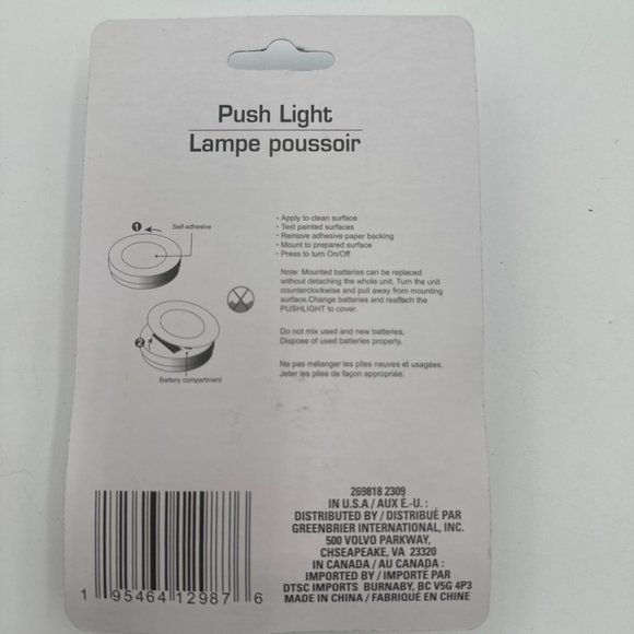 Lot Of 4 LED Night Light Push Stick On Wireless Closet Cordless Battery Operated - Picture 11 of 11